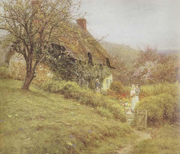 Helen Allingham,RWS South Country Cottage (mk46) China oil painting art